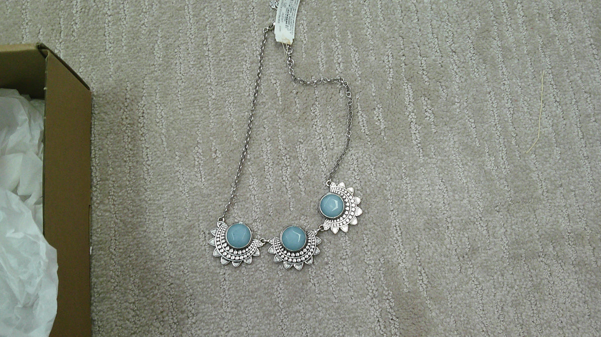 (P) Lucky Blue/Silver Necklace 10/23/26