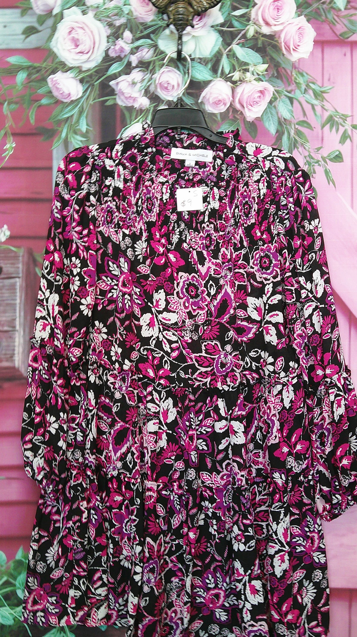 (D) Emma & Michele Floral Dress S 9/18/26