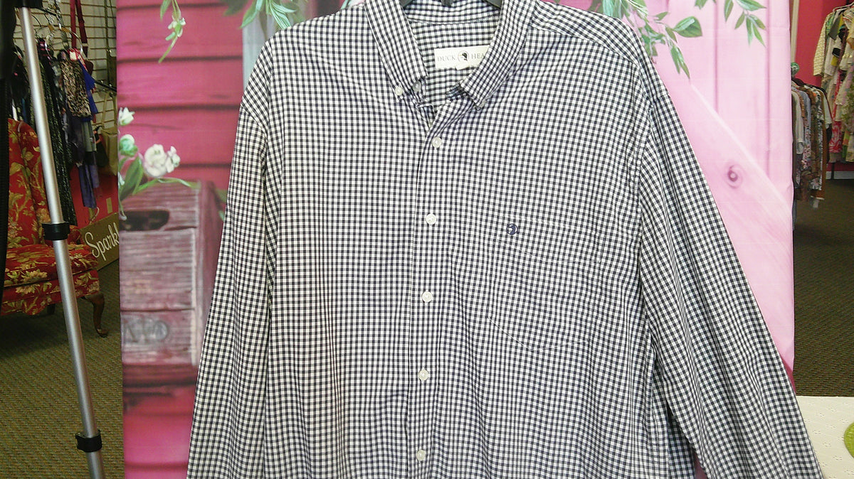 (D) Duck Head Black Check Mens Shirt XL 10/14/26