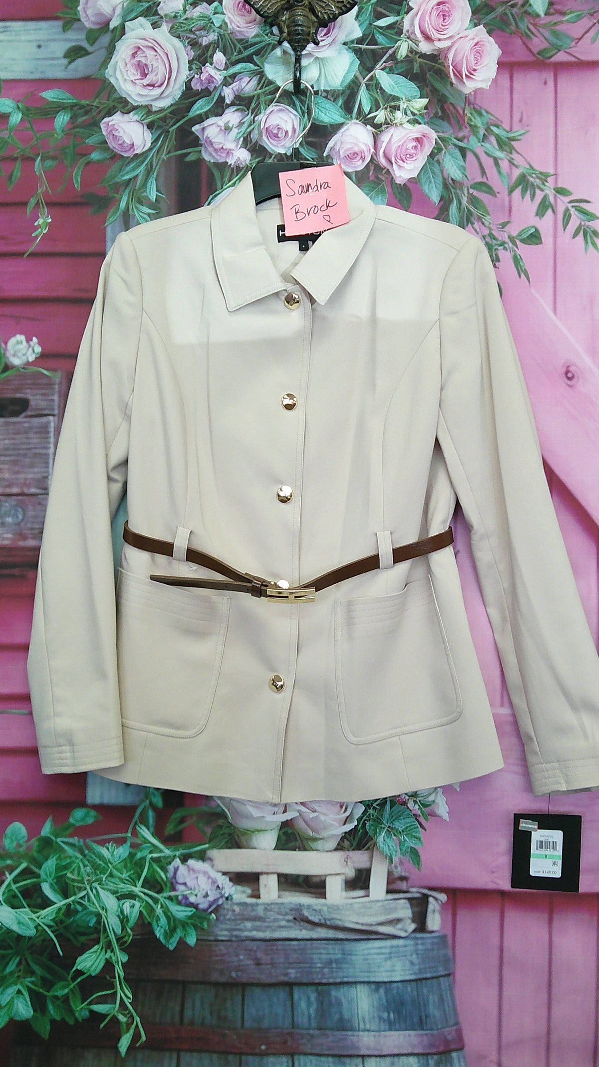 (P)NWT Halston 8 sand Blazer 10/29/26