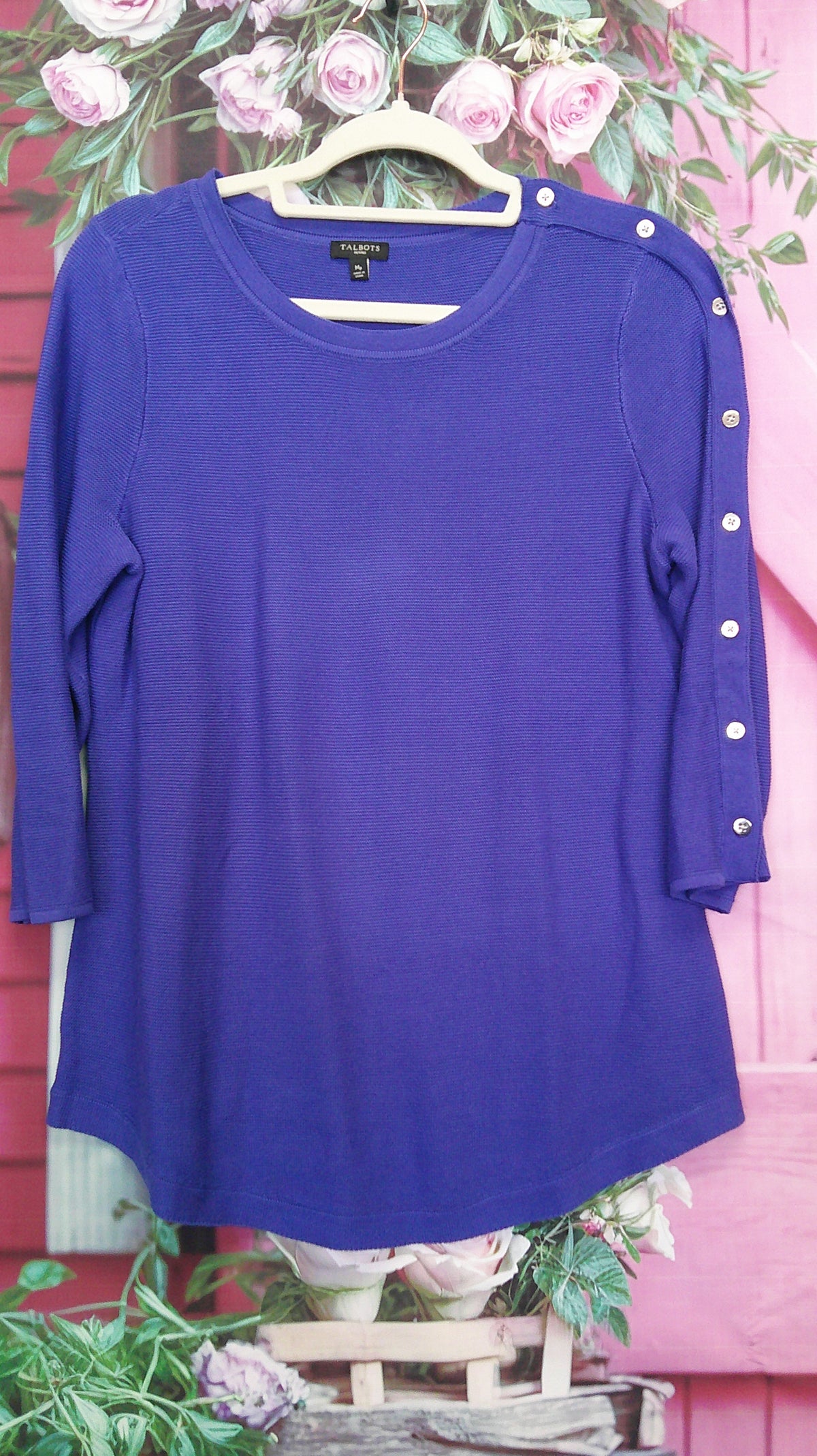 (D) Talbots Blue PM tunic 10/15/26