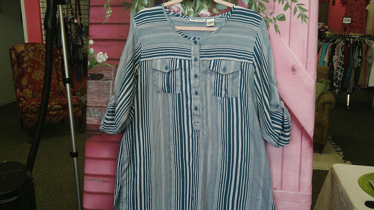 (P) Rebecca Malone Blue Stripe L 10/14/26