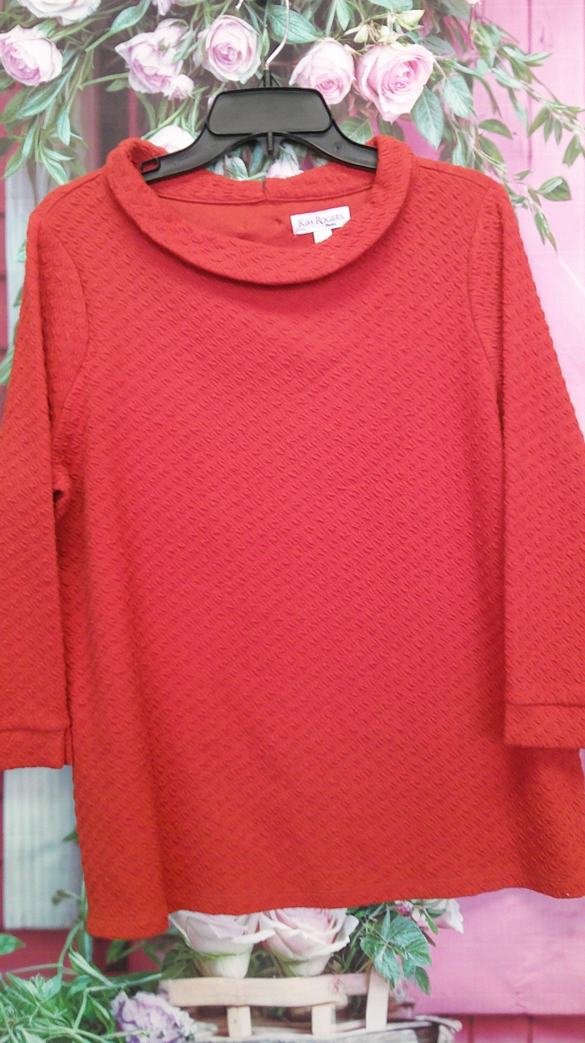 (D) Kim Rogers PM orange Knit top 10/15/26
