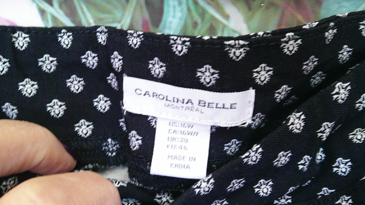(D) Carolina Belle B/W Pant 16W 10/14/26