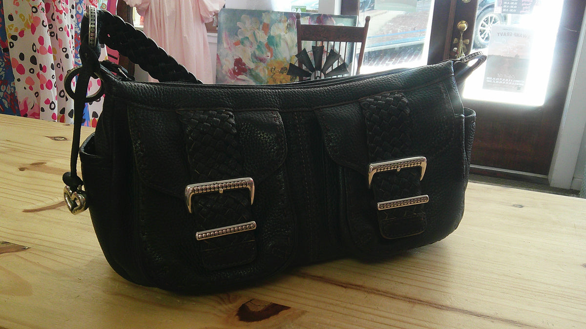 (D) Brighton Two Buckle Leather Bag 9/18/26
