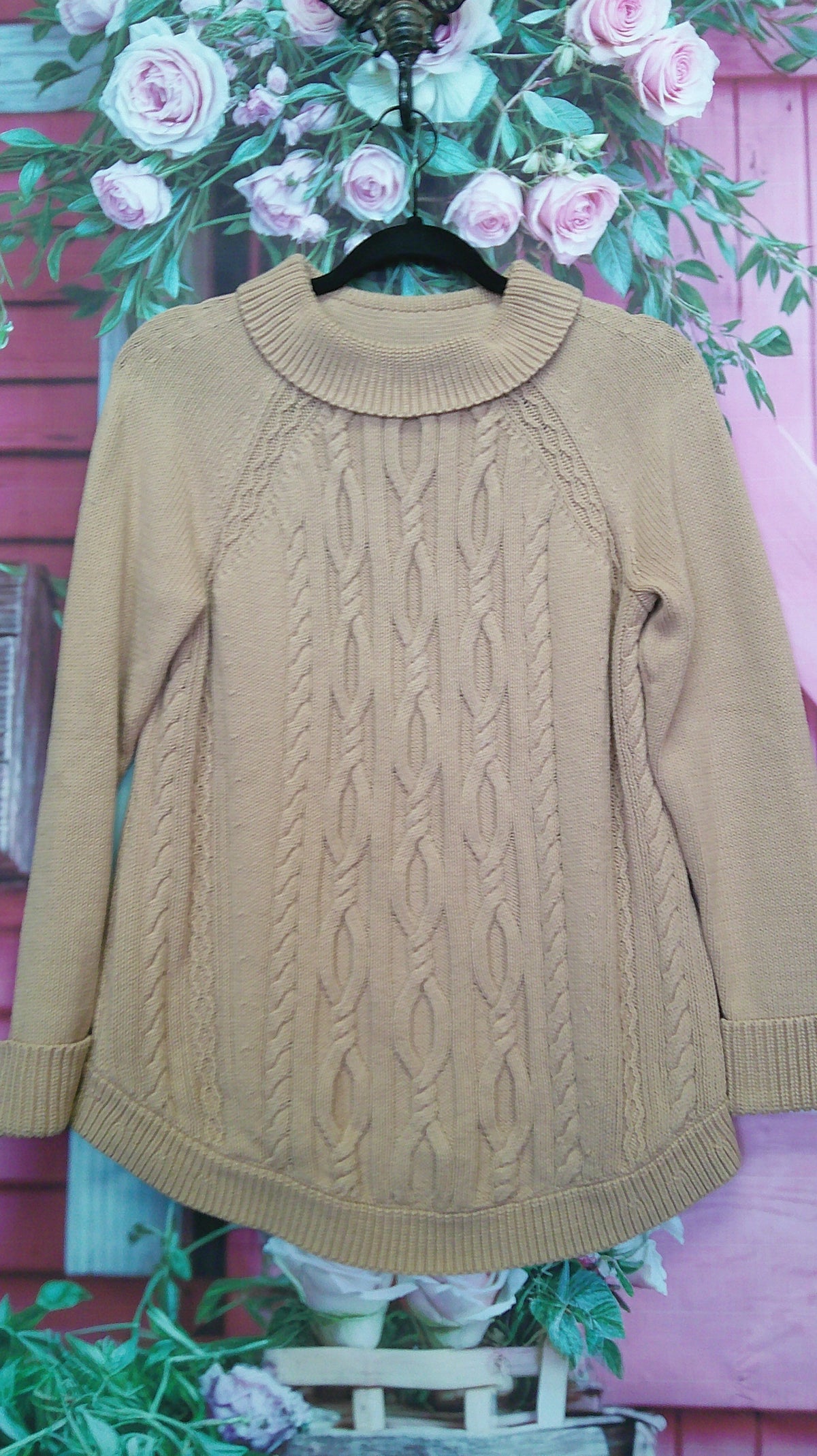 (D) Talbots PM tan sweater 10/15/26