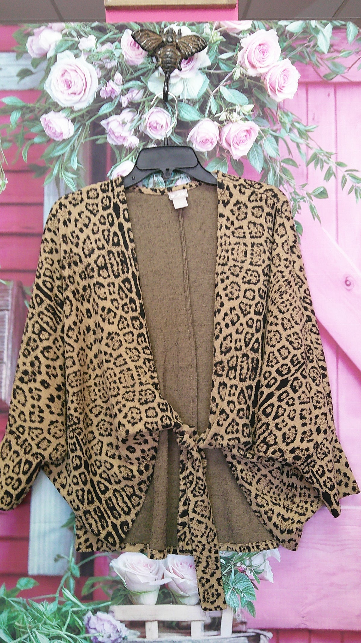 (P) Chicos Leapord Print Overlay M 9/18/26