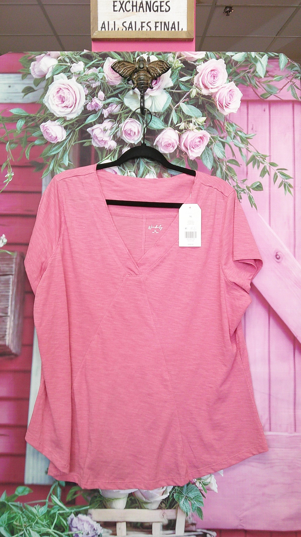(P) Wonderly Pink V Neck XL 9/18/26