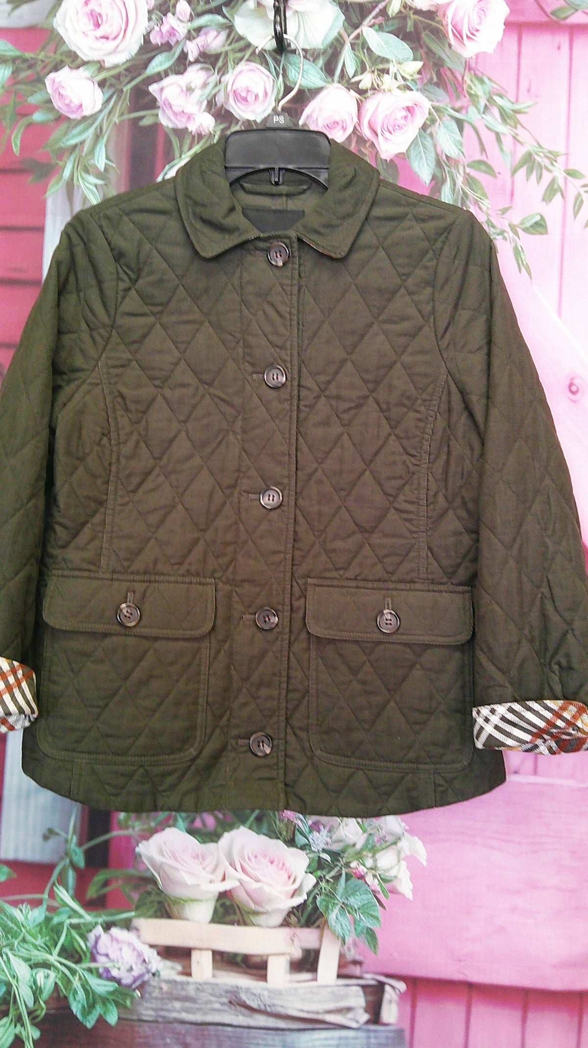 (D) Talbots PS og Quilted Barn Jacket 10/15/26