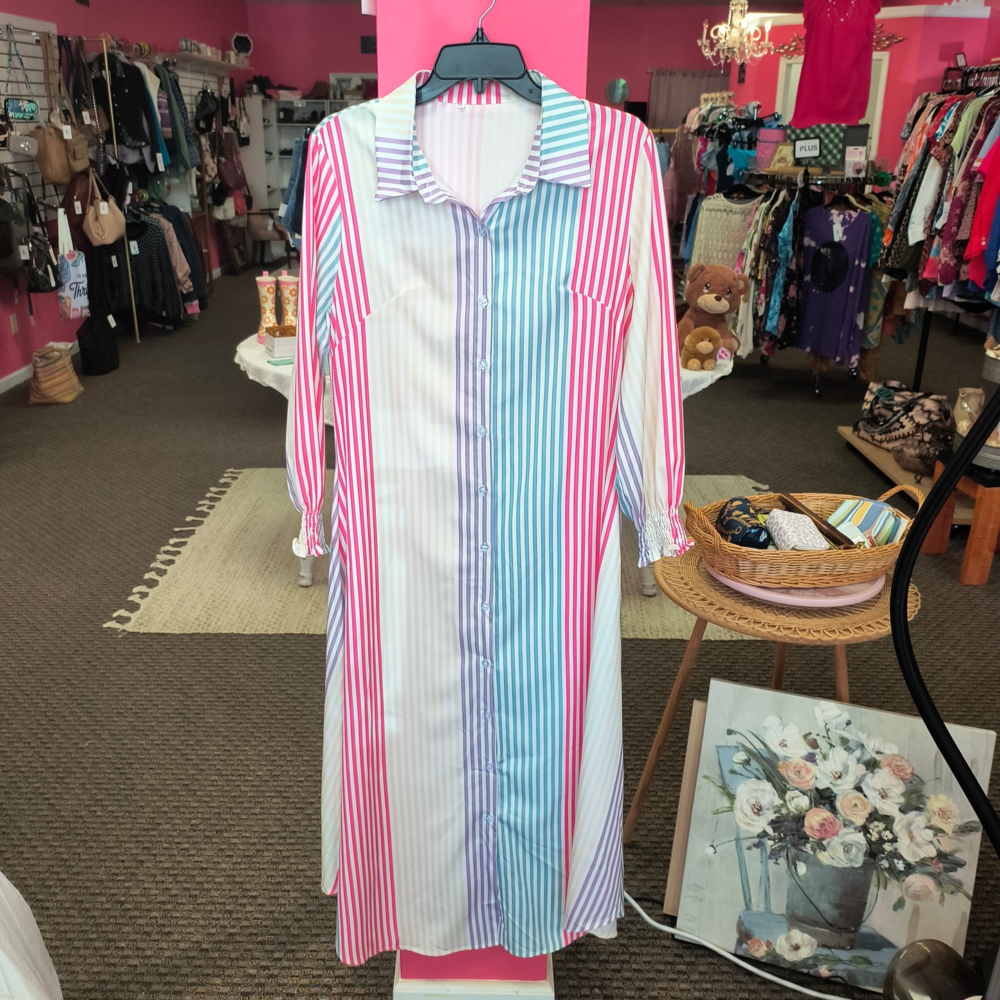 Striped dress L 6/12/26