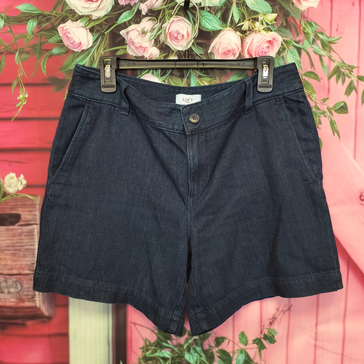 LOFT Blue Denim Shorts 8/29 7/24/26
