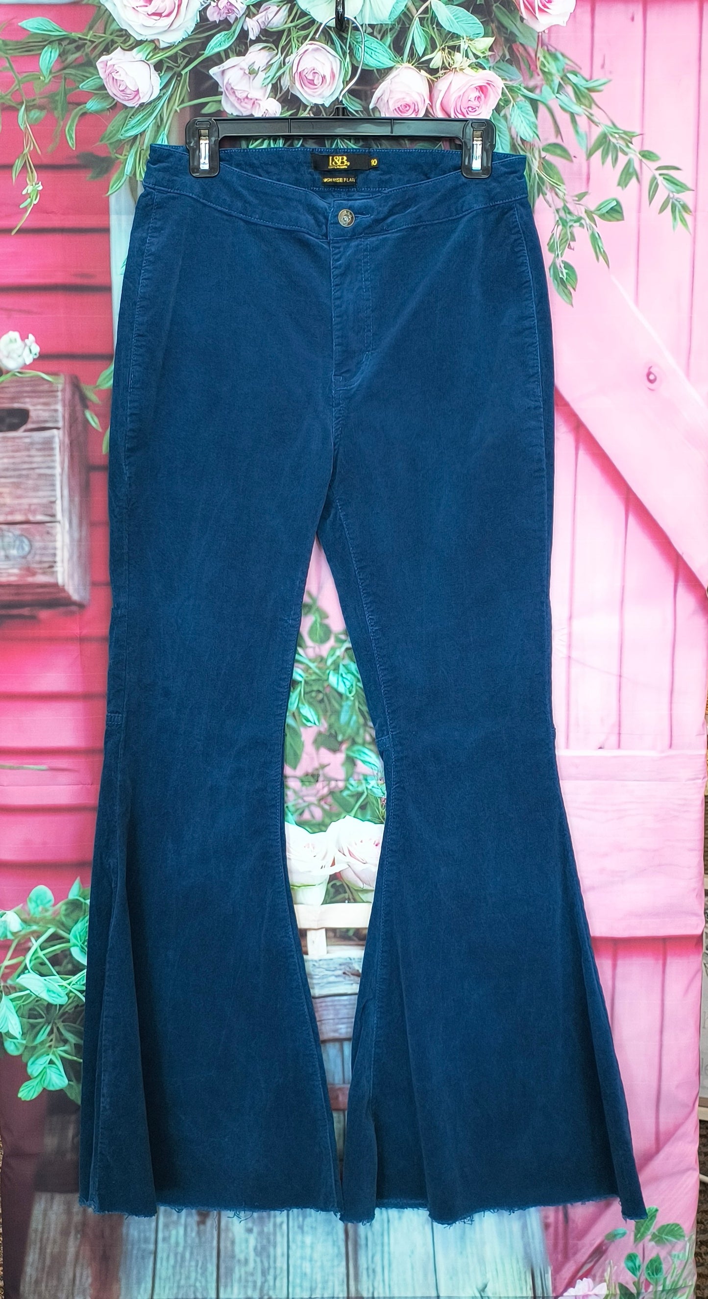 I&B blue corduroy flare pants 10 6/26/26