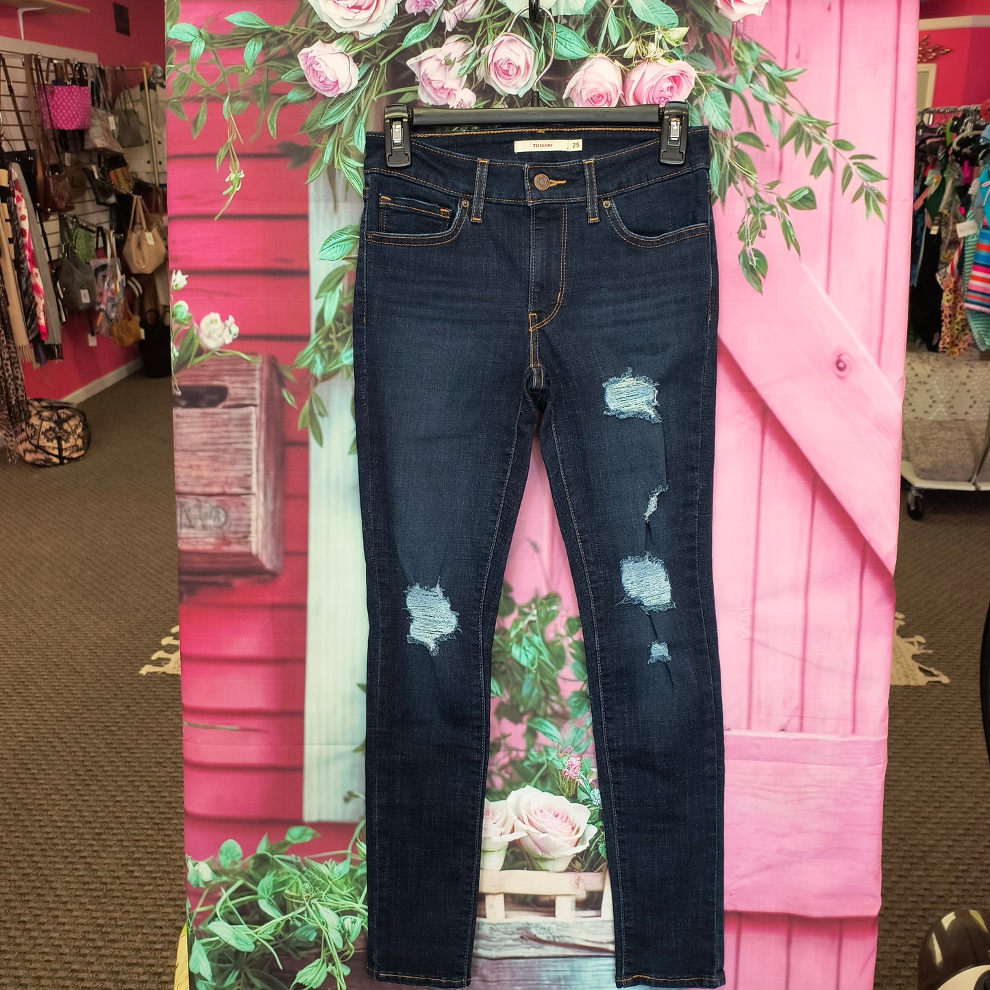 levis 711 skinny jeans 25 7/23/26