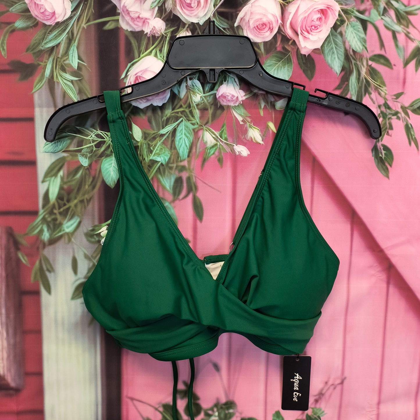 Aqua Eve green Bikini top L 7/15/26