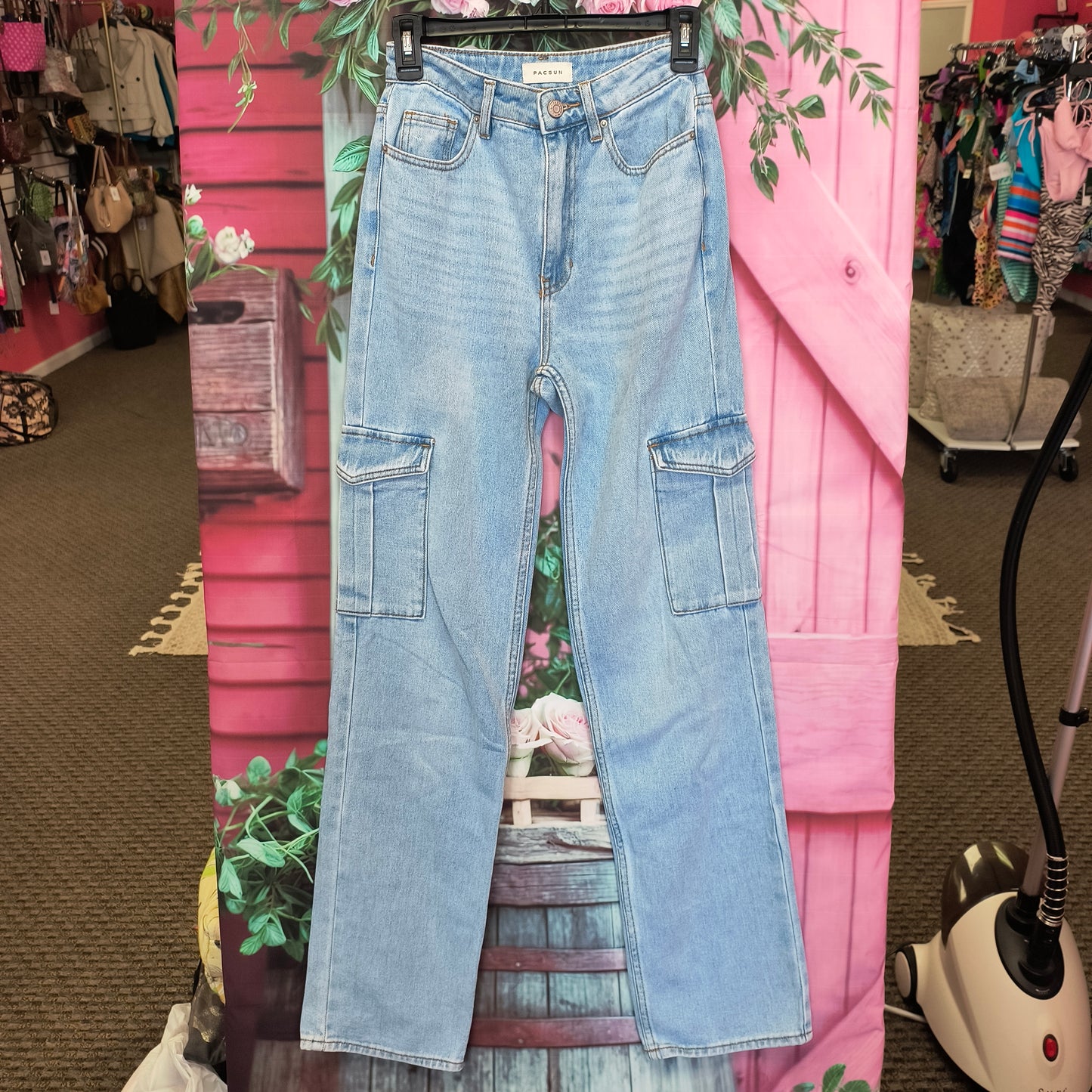 Pacsun Boyfriend Cargo Jeans Womens 24 7/23/26