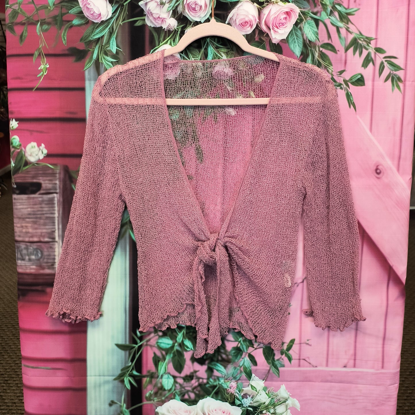 Tie Up Fine Knit Cardigan S 7/8/26