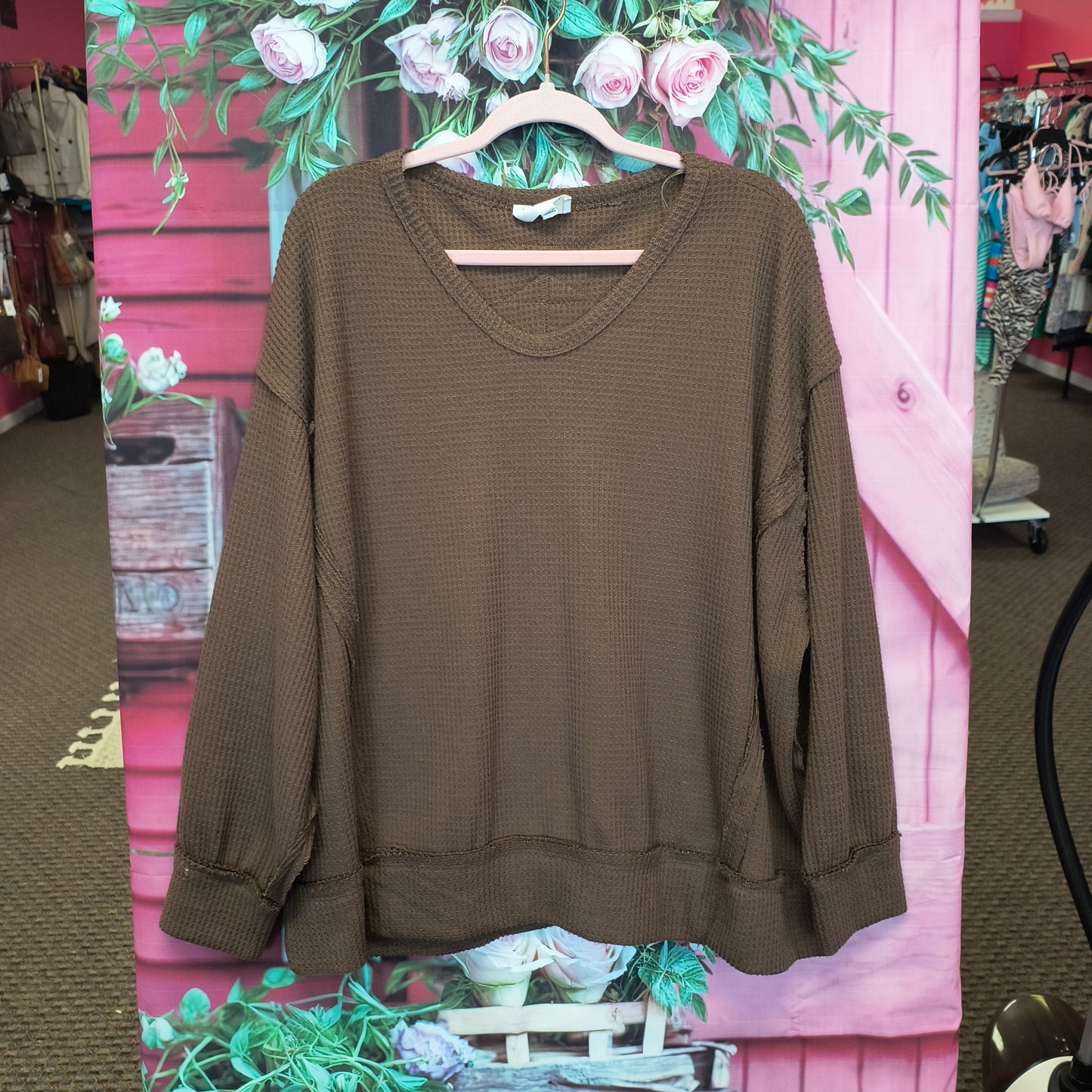 Andree By Unit Waffle Knit top 1X 7/29/26