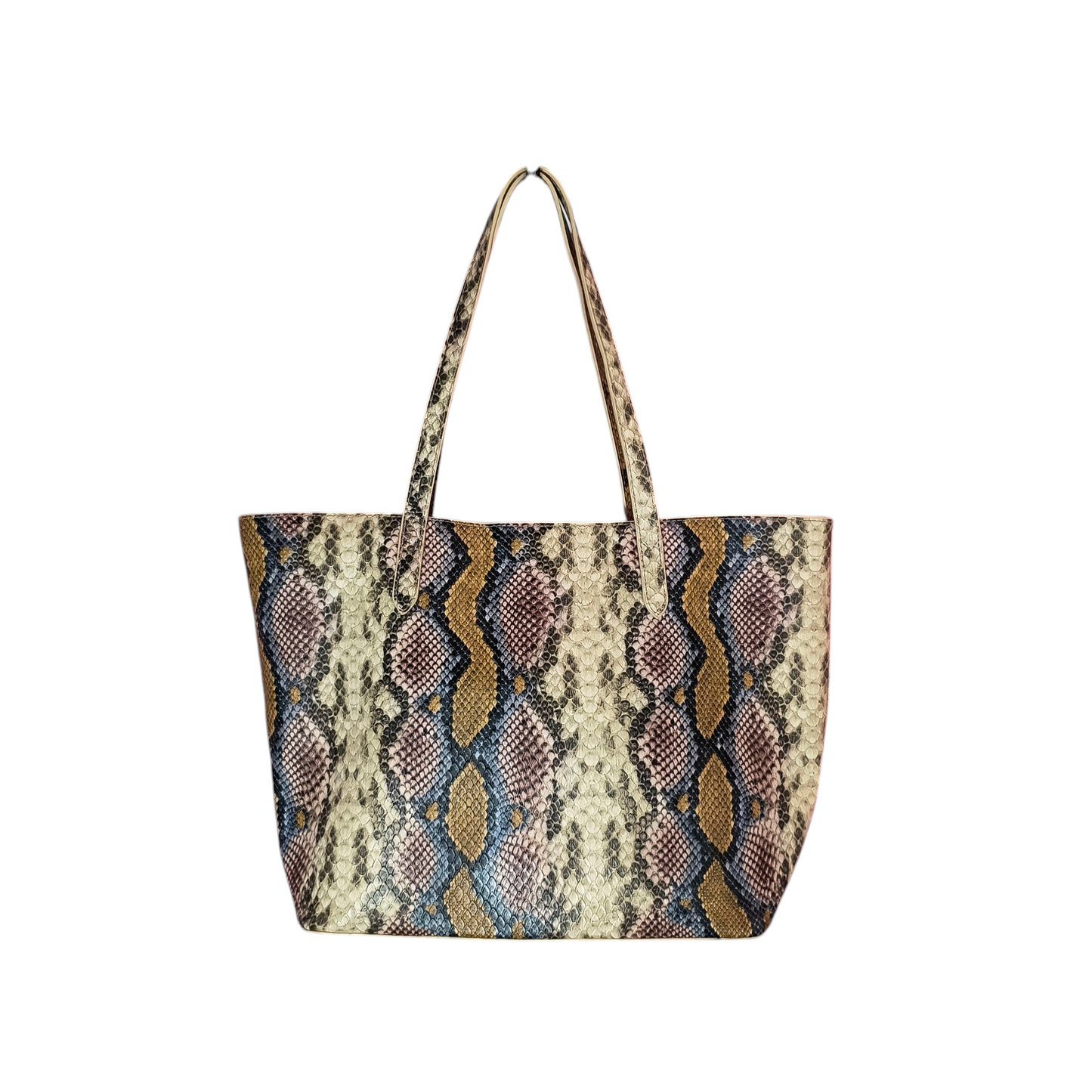 Caroline HIll Faux Snake Skin Print shoulder Bag