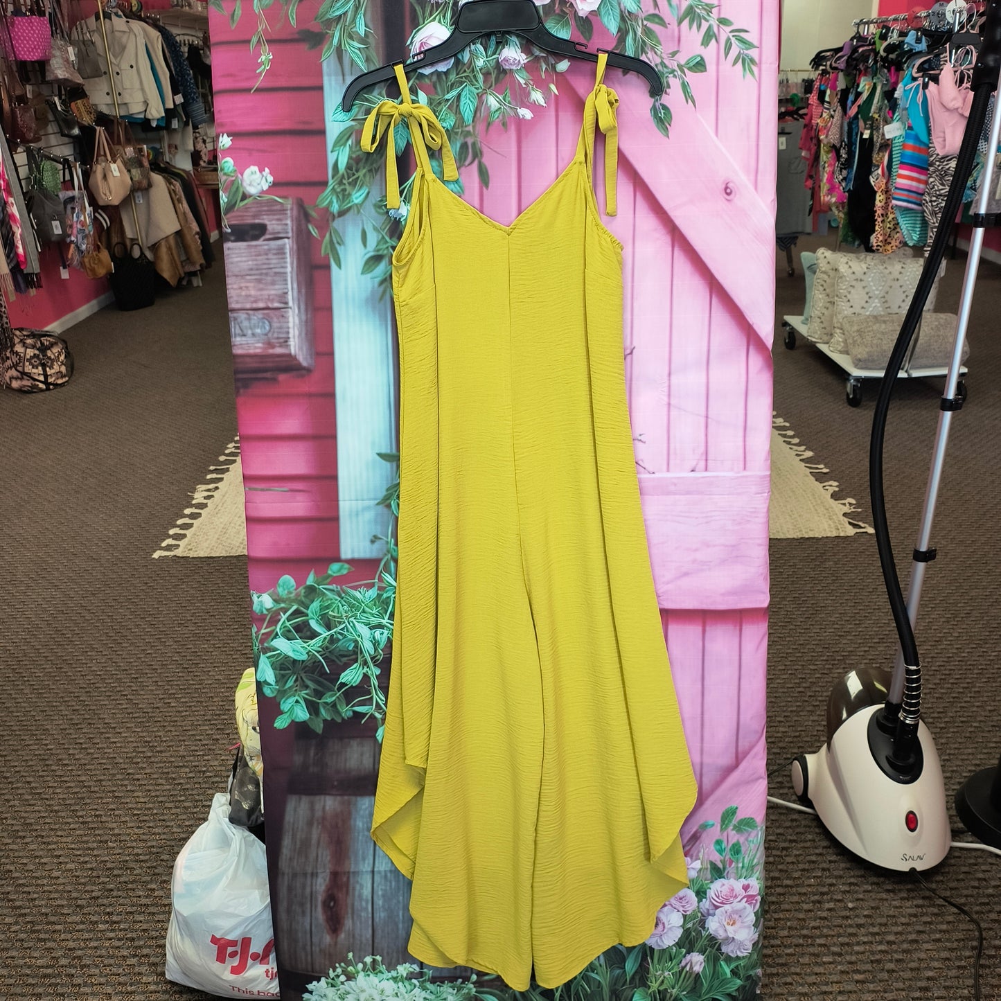 Ivy Street lime green jumpsuit S 7/23/26