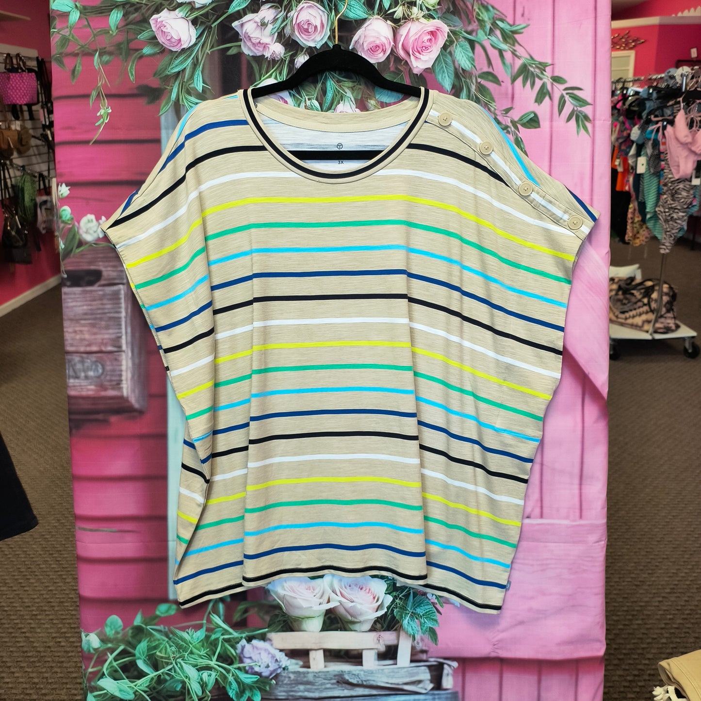Talbots striped top 3X 8/6/26