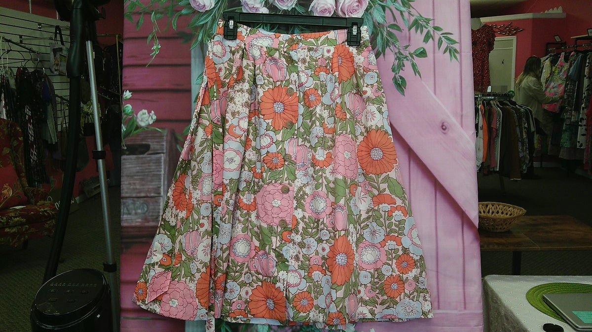 (D) Talbots Floral Skirt SP 10/24/26
