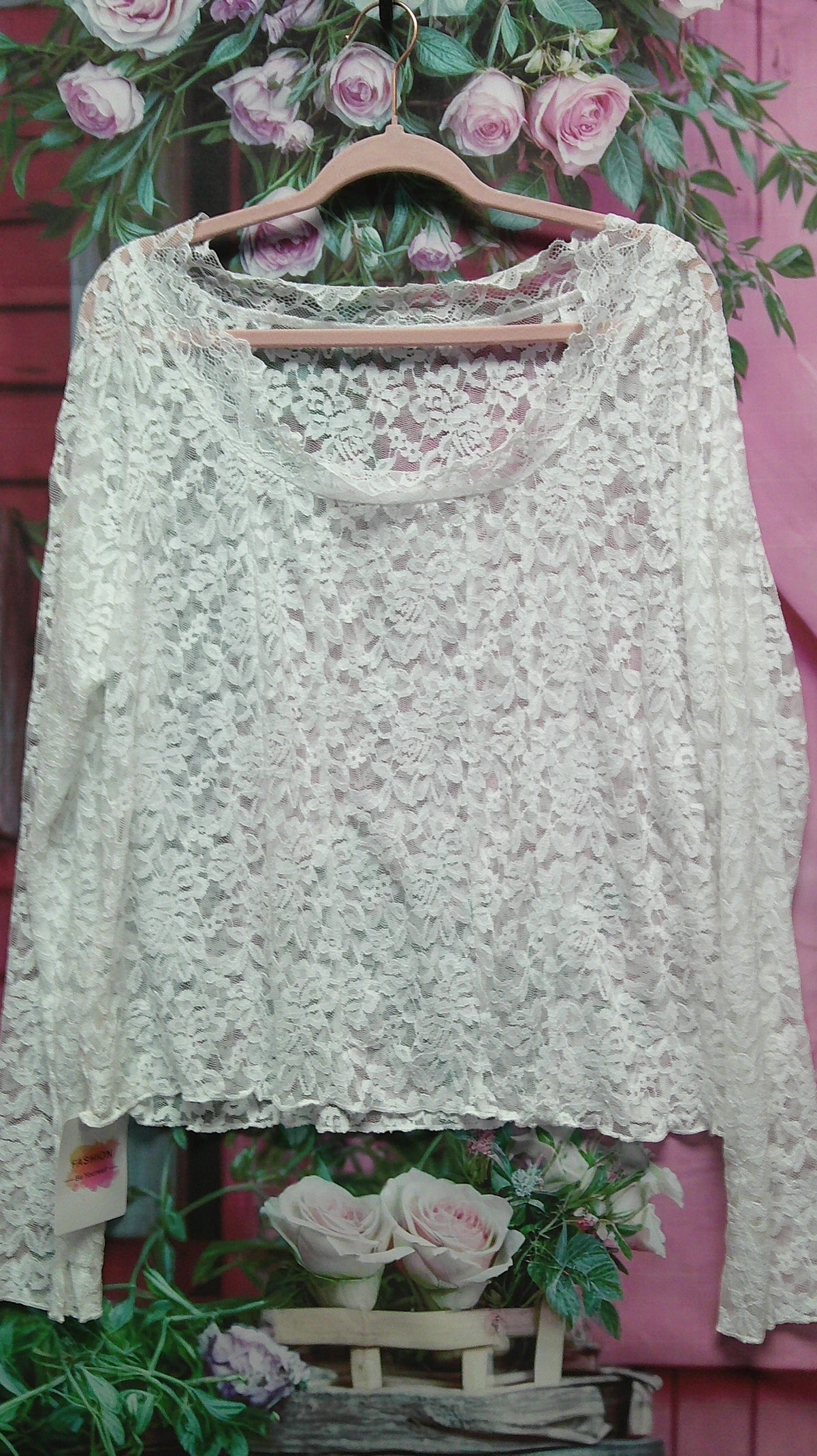 (P) Fashion w lace 3XL top 10/8/26