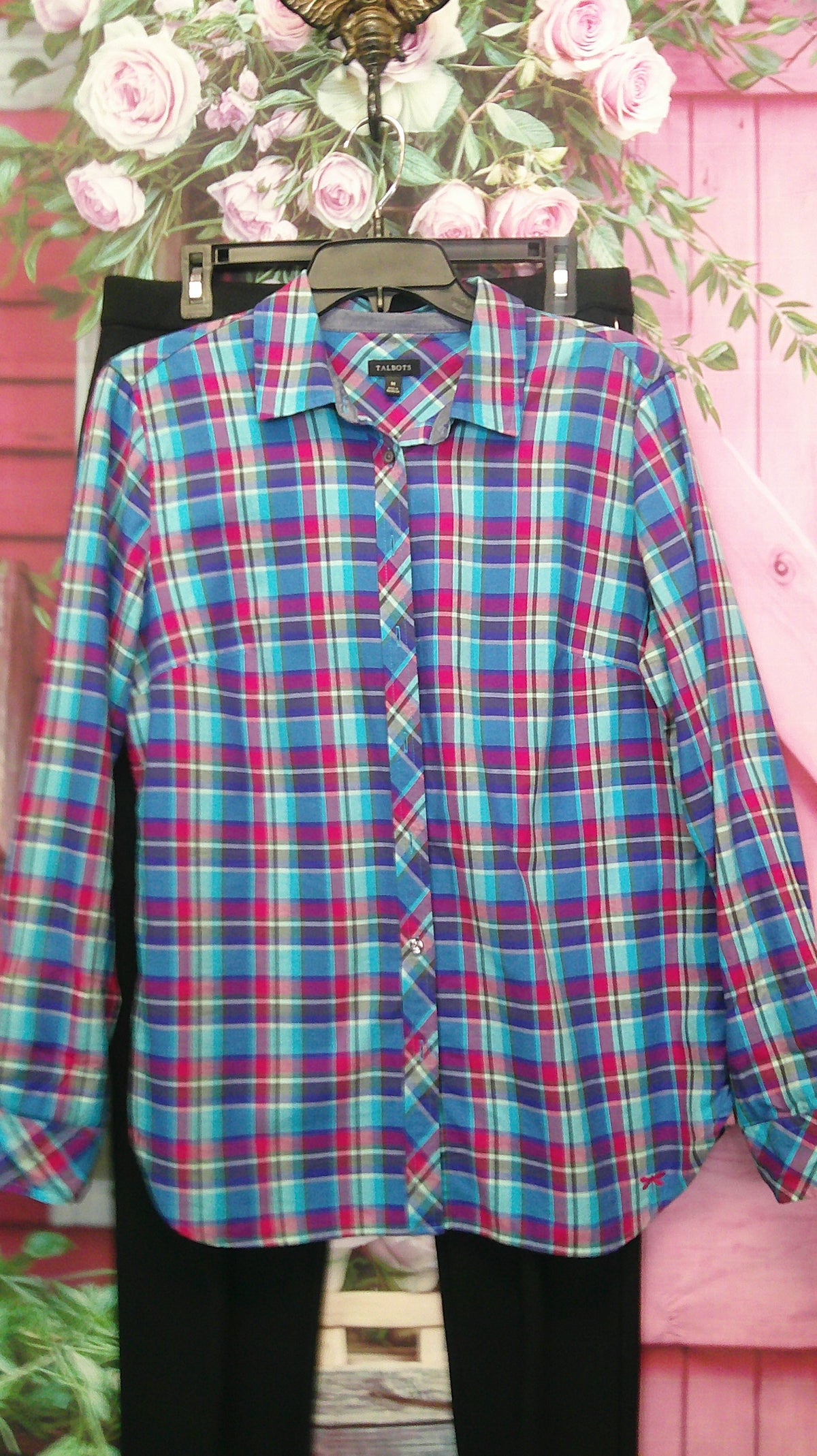 (D) Talbots Plaid M Shirt 9/24/26