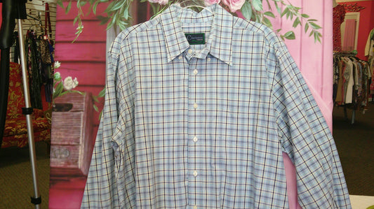 (D) Charleston Threads Blue Plaid Shirt XL  10/14/26