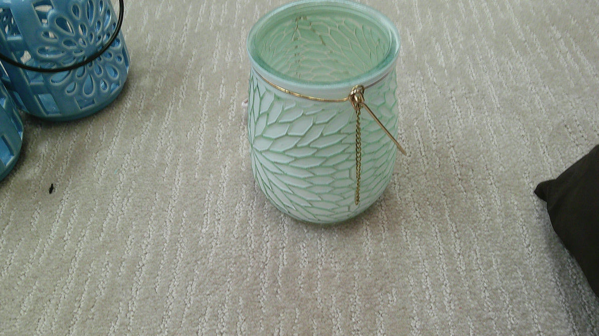(D) New Glass Candle Holder 10/23/26