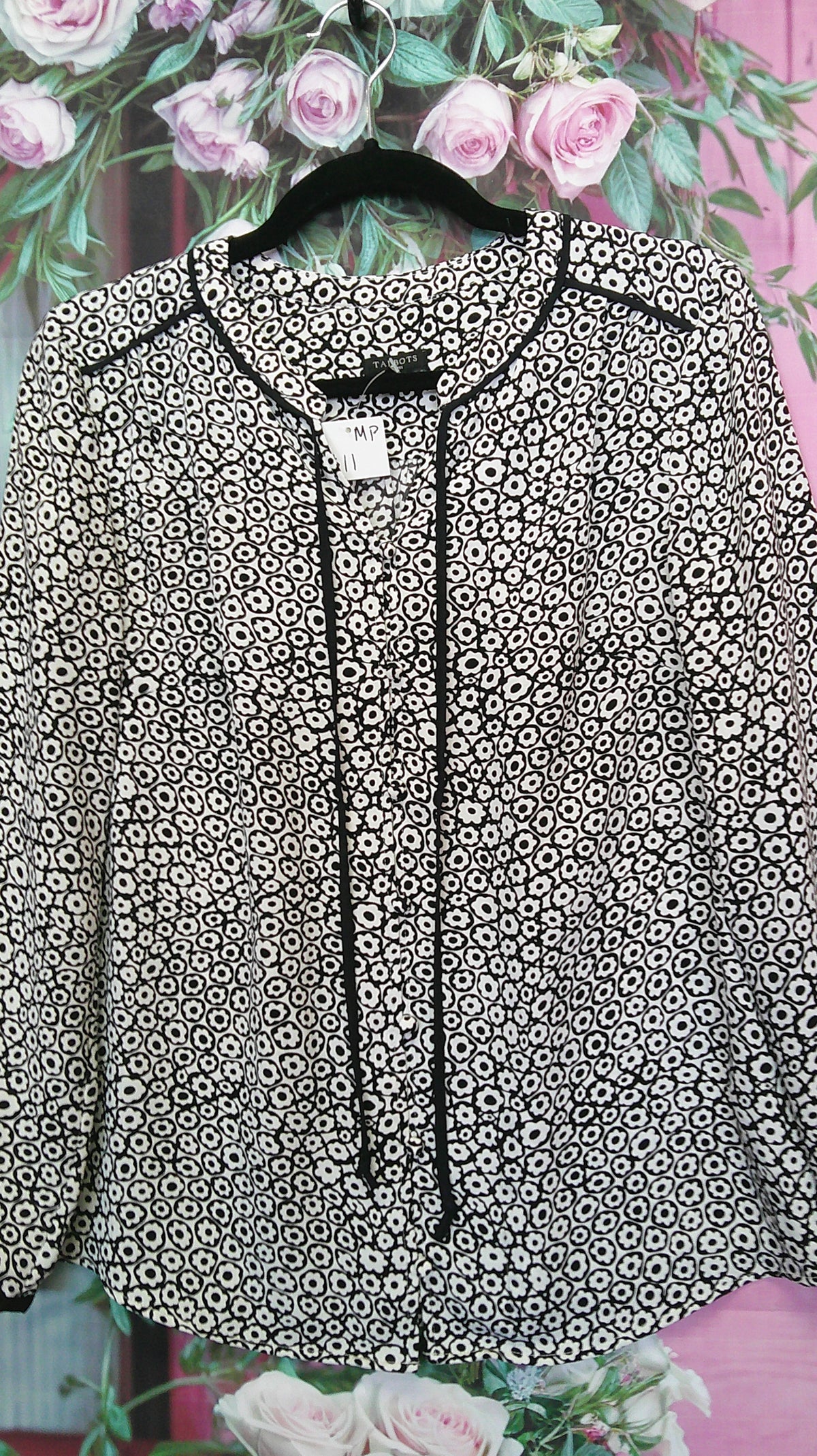 (D) Talbots B/W Blouse MP 9/18/26
