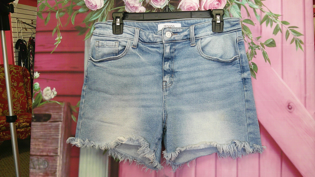 (D) Zenana Jean Shorts L  10/14/26