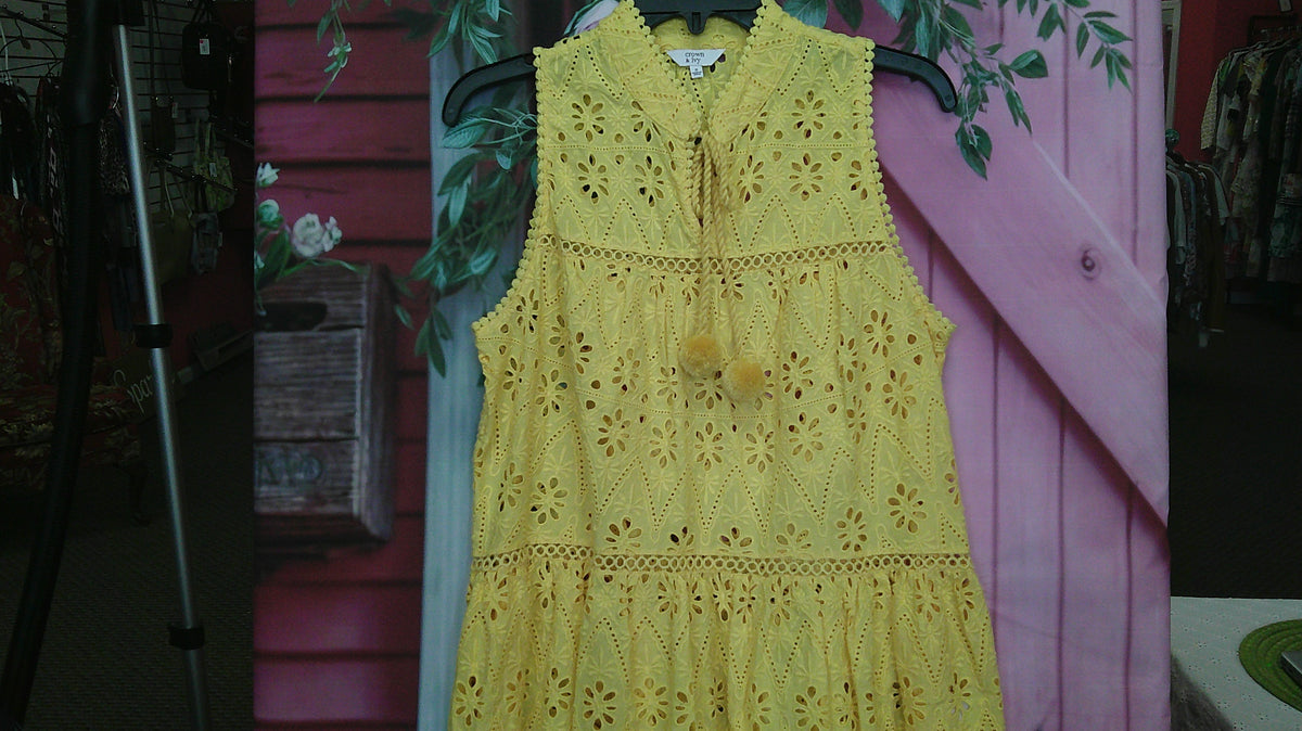(P) Crown & Ivy Yellow S Blouse 10/15/26