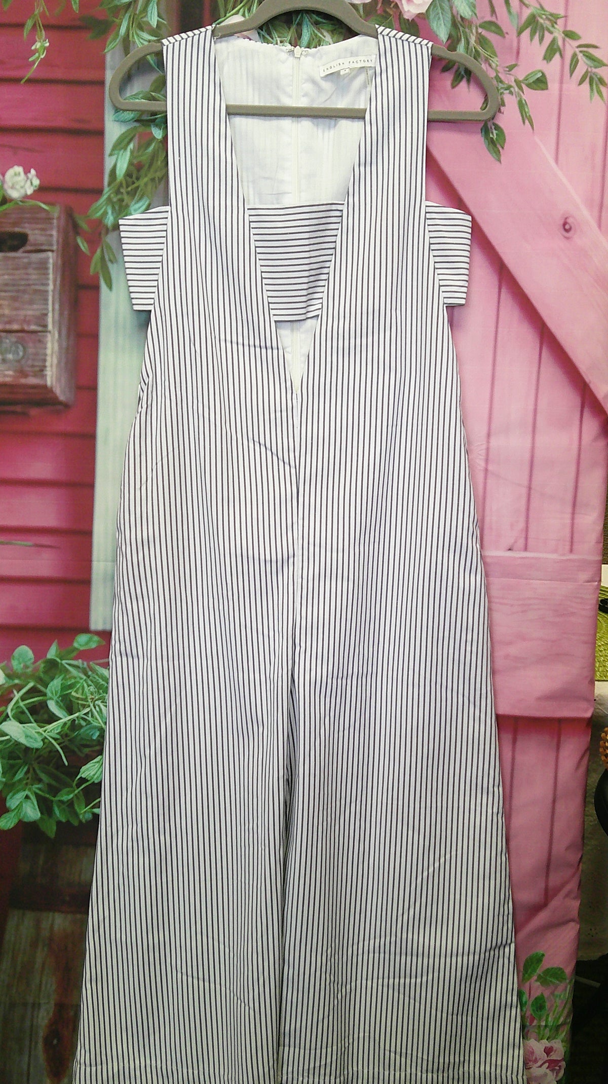 (D) English Factory Pinstriped S Jumpsuit 9/10/26