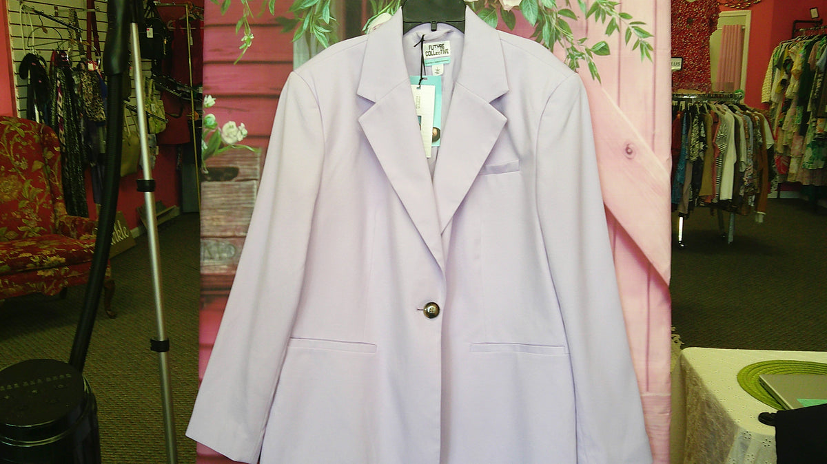 (D) Future Collective Lilac Blazer L  10/14/26