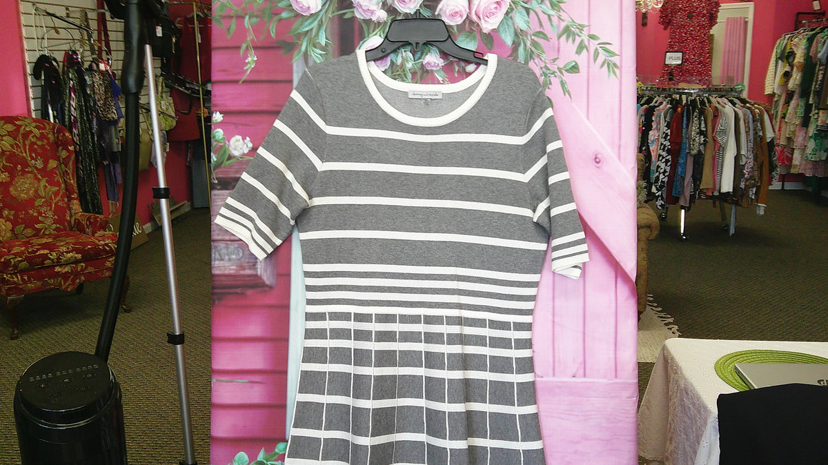 (D) Danny & Nicole Grey/Cream Dress XL  10/14/26