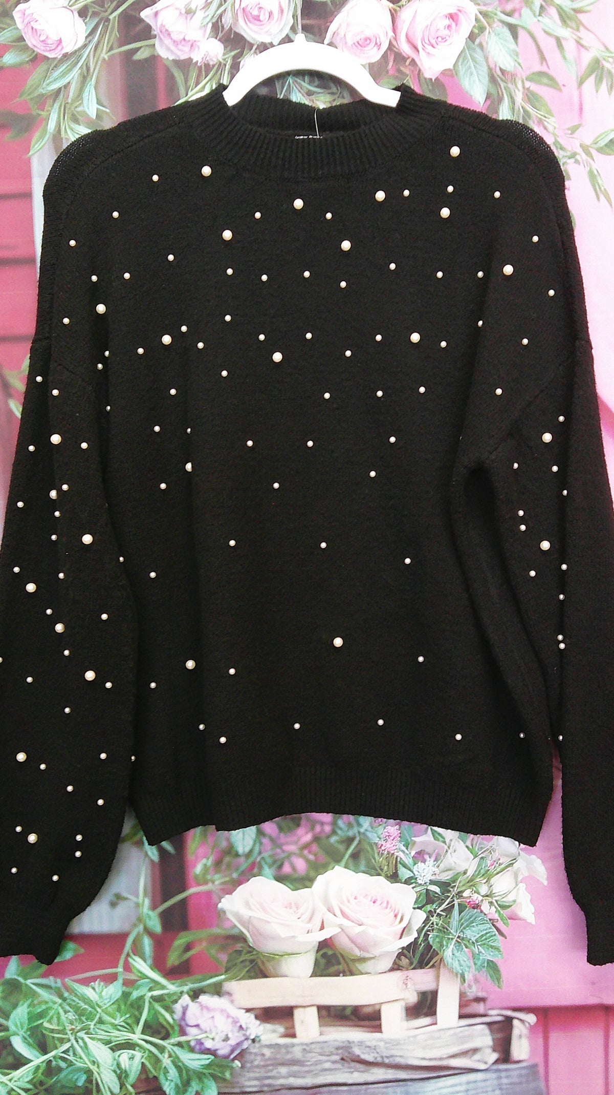(D) NWT Crown & Ivy PS black pearl sweater 10/15/26