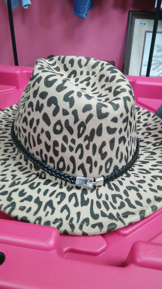 (D) Cheetah Fedora Hat 10/8/26