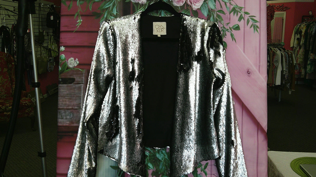 (P) Chaser Silver Sequin Jacket S  10/14/26