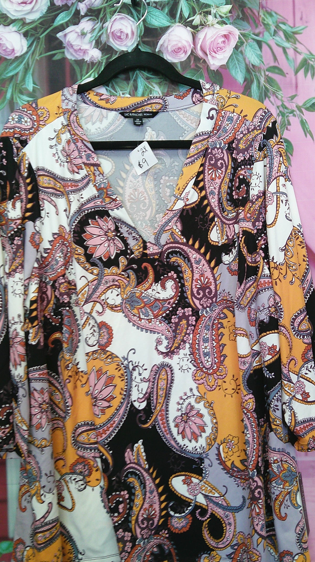(D) Zac & Rachel Paisley Top 2XL 9/18/26