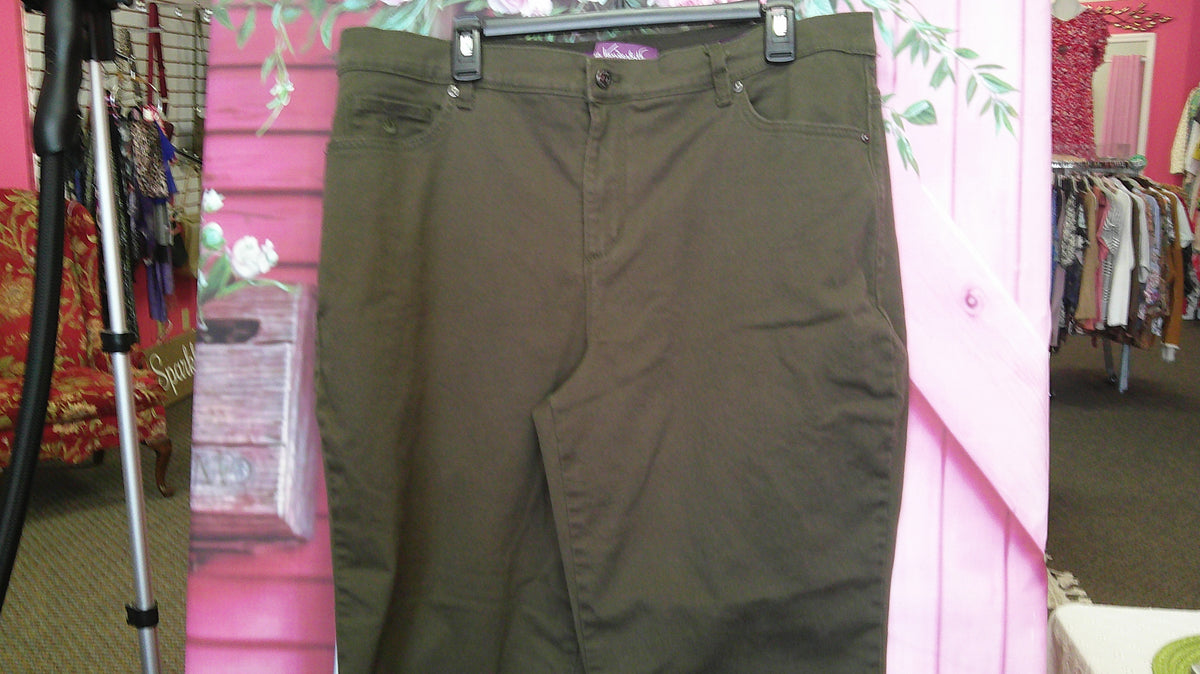 (D) Gloria Vanderbilt Green Jeans 18W  10/14/26