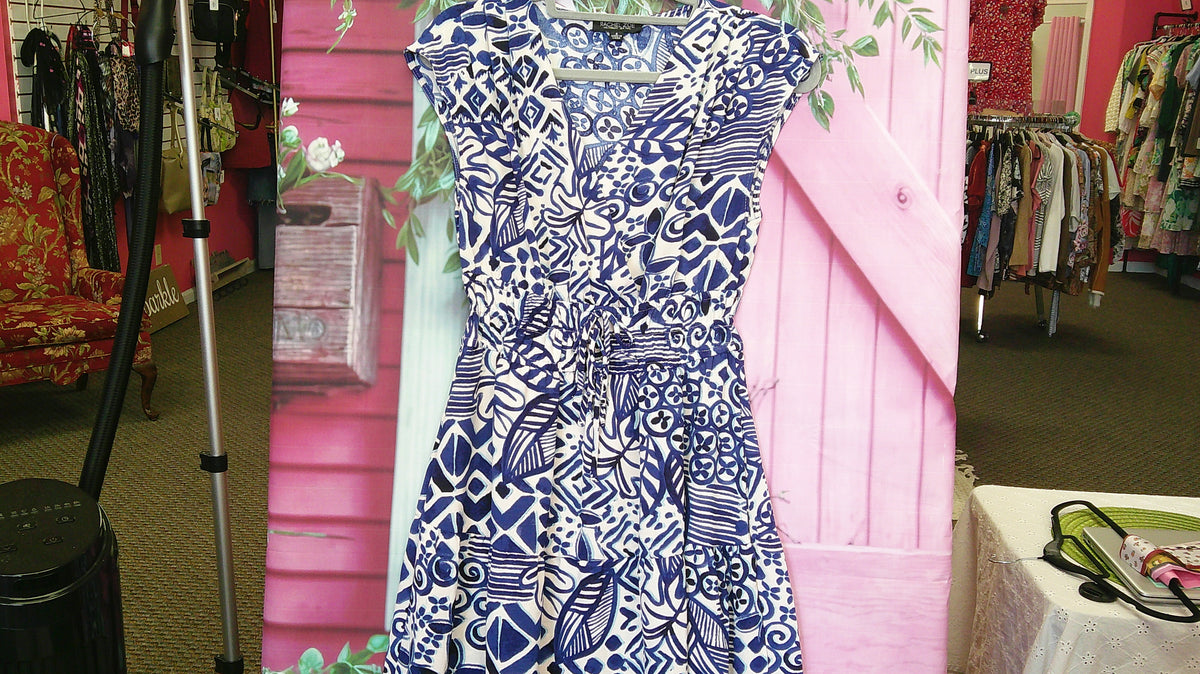 (P) Rachel Zoe Blue/White Dress S  10/14/26