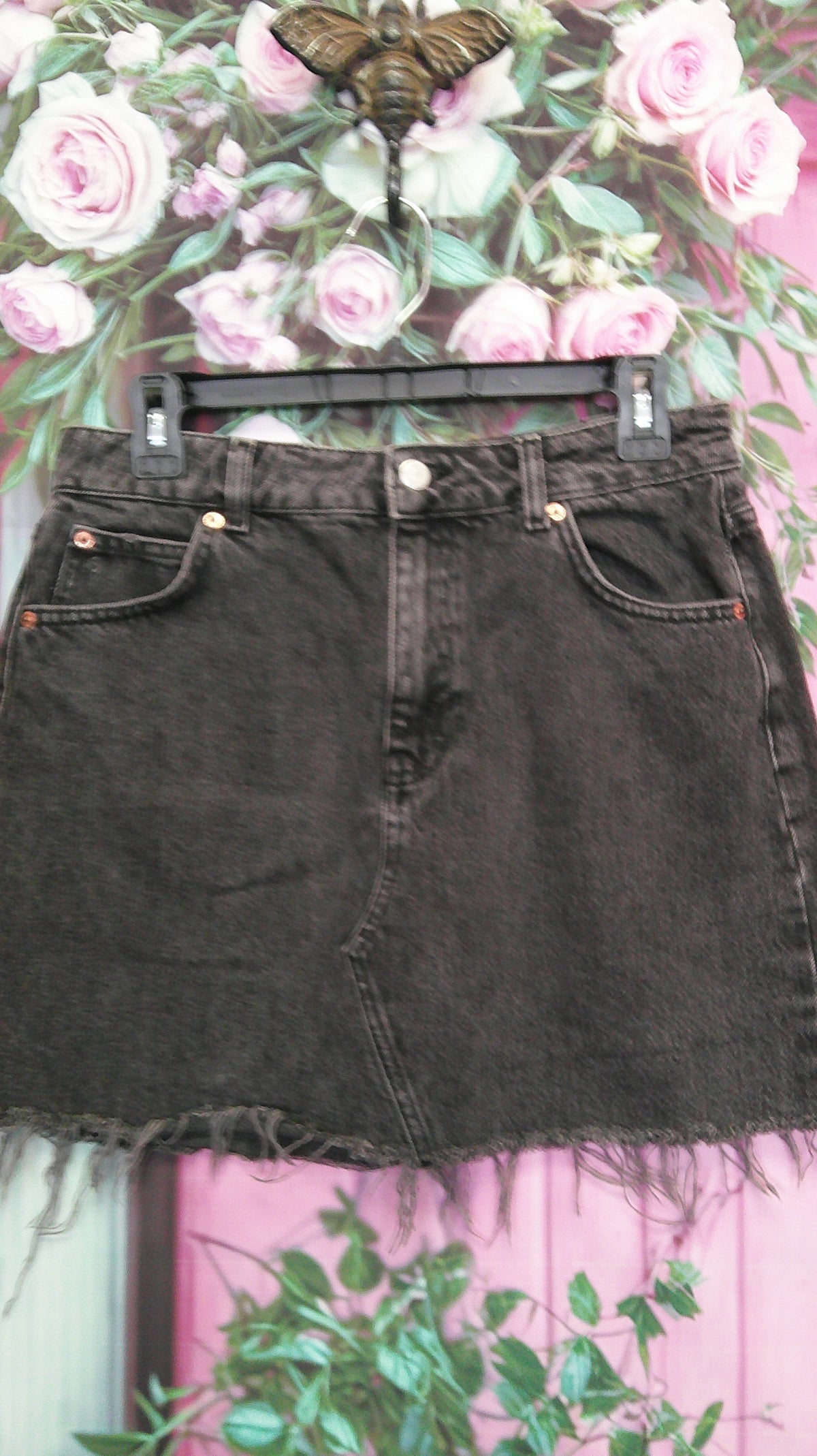 (D) Topshop Black Jean 8 skirt 10/08/26
