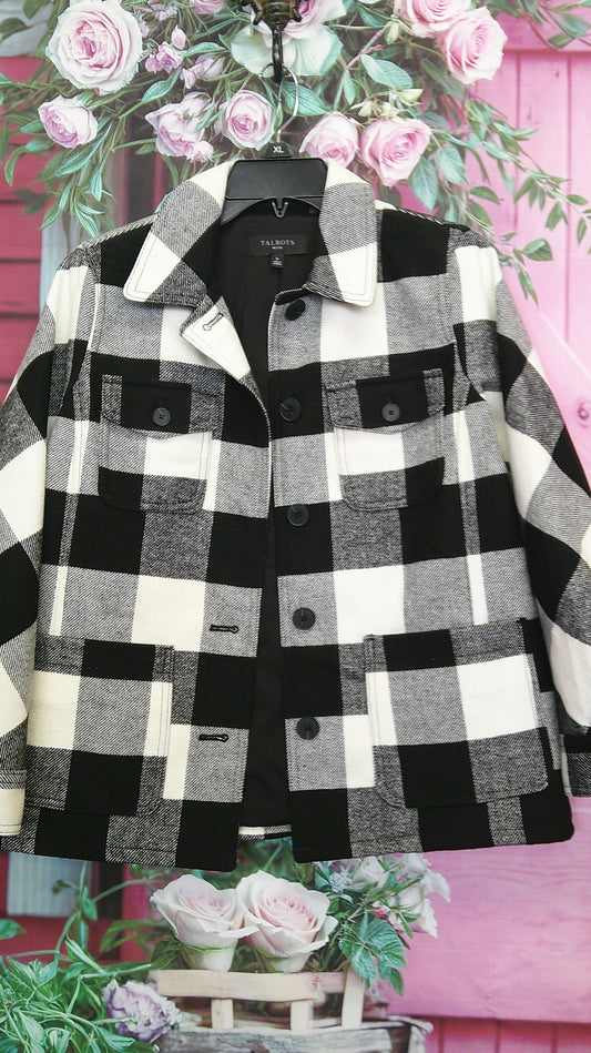 (D) NWT Talbots b plaid PS jacket 10/15/26