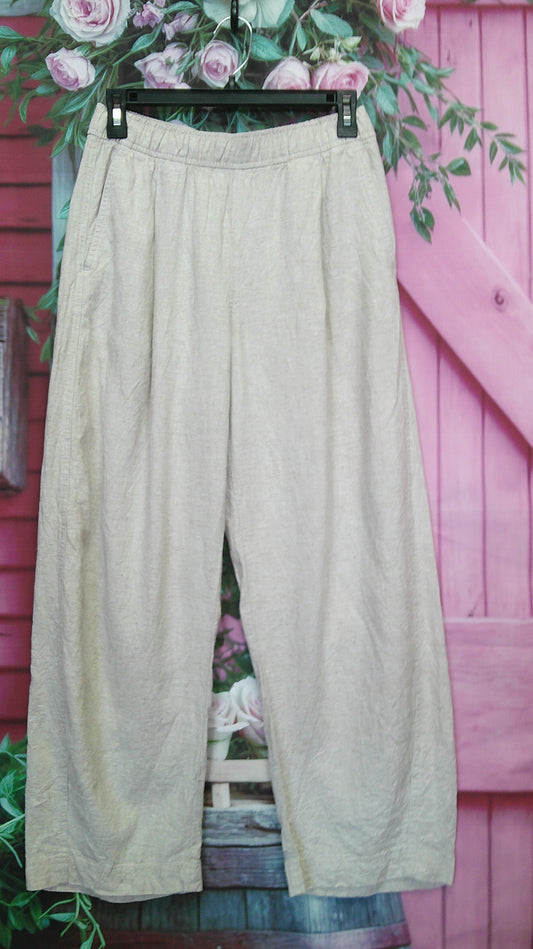 (D) GAP cream linen XS pants