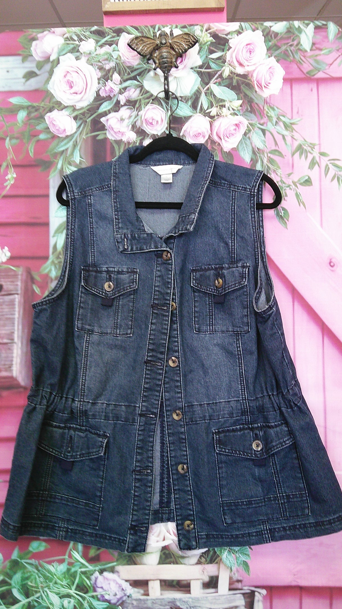 (P) Christopher & Banks Jean Vest XL 9/18/26