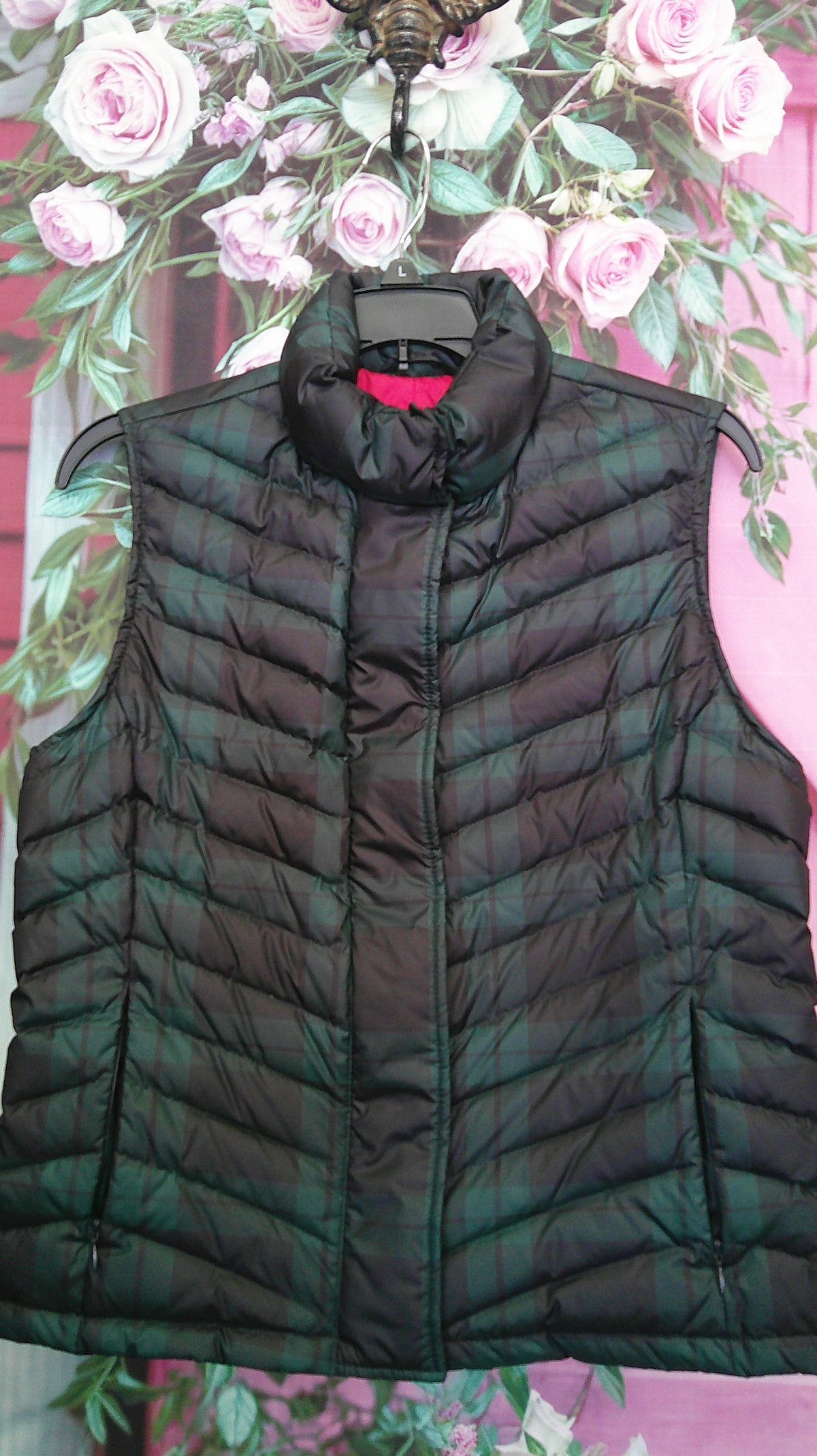 (D) Talbots PM b&g puff vest 10/15/26