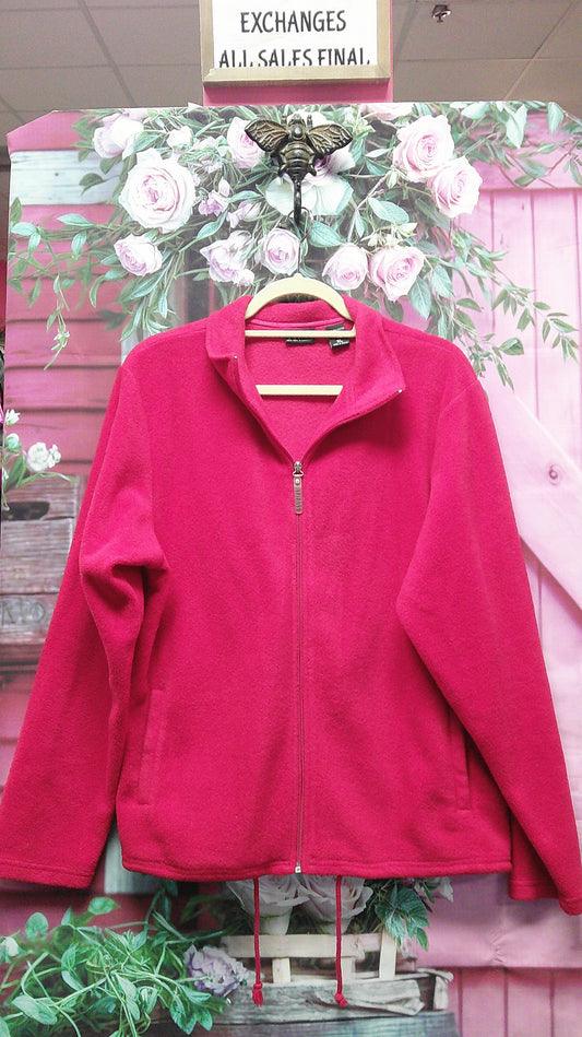 (D) NY Jeans Red Plush Jacket XL 9/11/26
