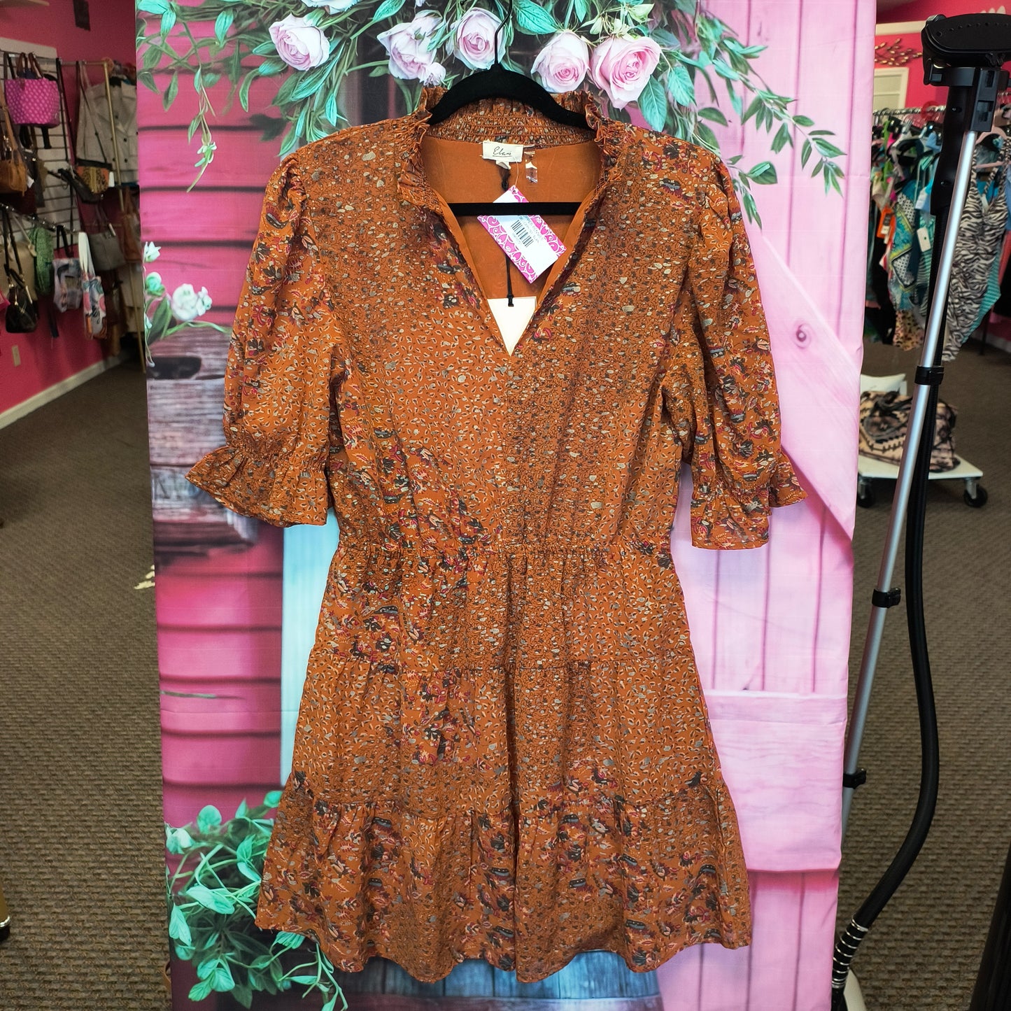 Elan Brown dress L 8/7/26