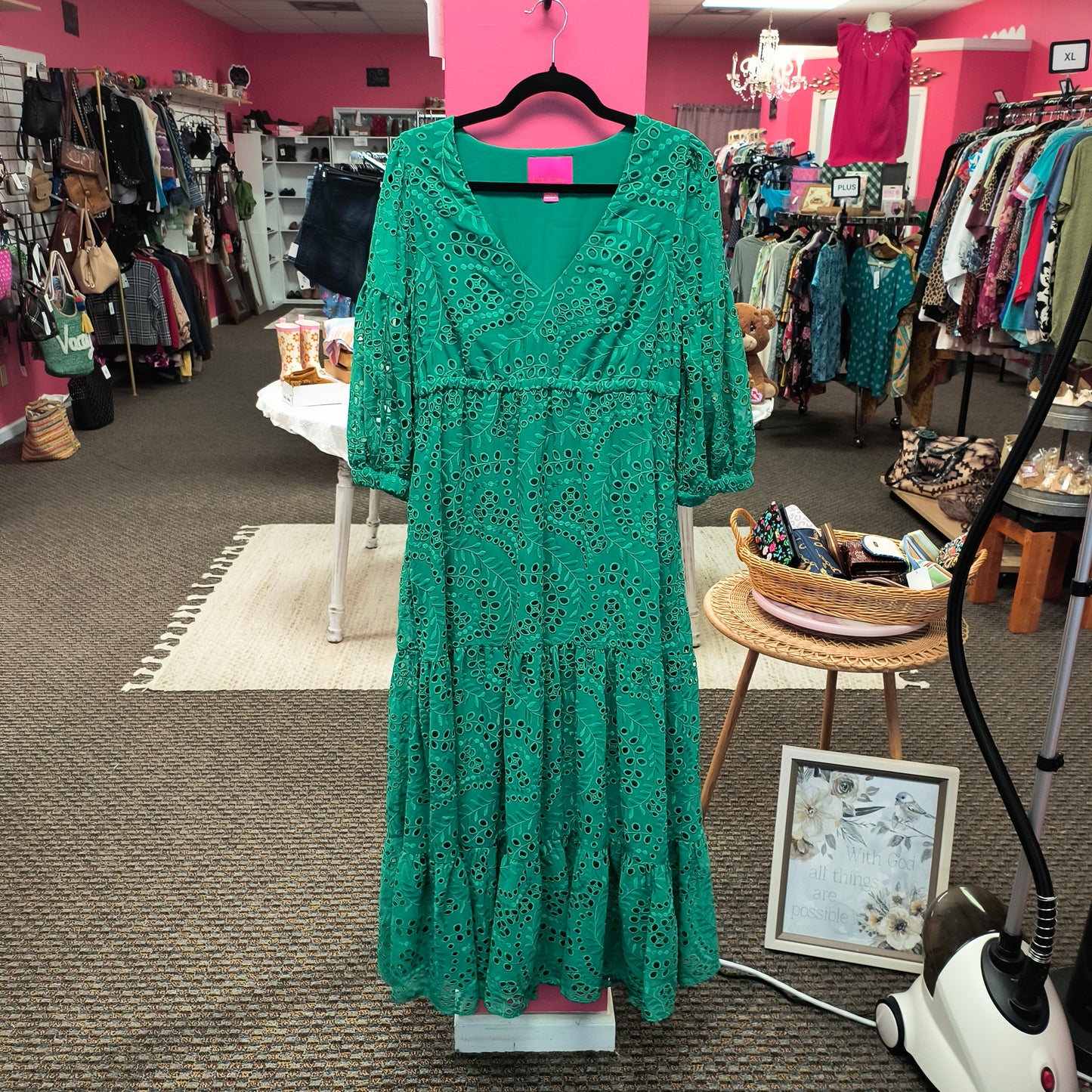 Lilly Pulitzer green dress 8 6/19/26 ebay