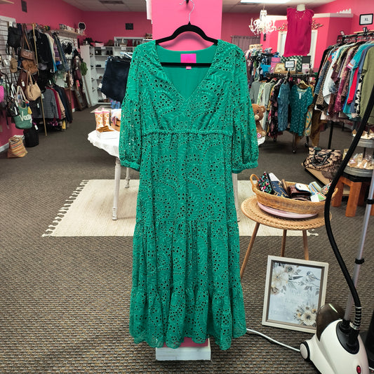 Lilly Pulitzer green dress 8 6/19/26 ebay